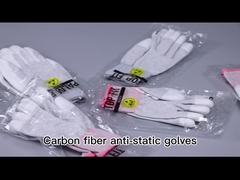 ถุงมือกันบาด ESD ไม่เป็นขุย 13 แกรม คาร์บอนไฟเบอร์นำไฟฟ้า PU Palm Fit